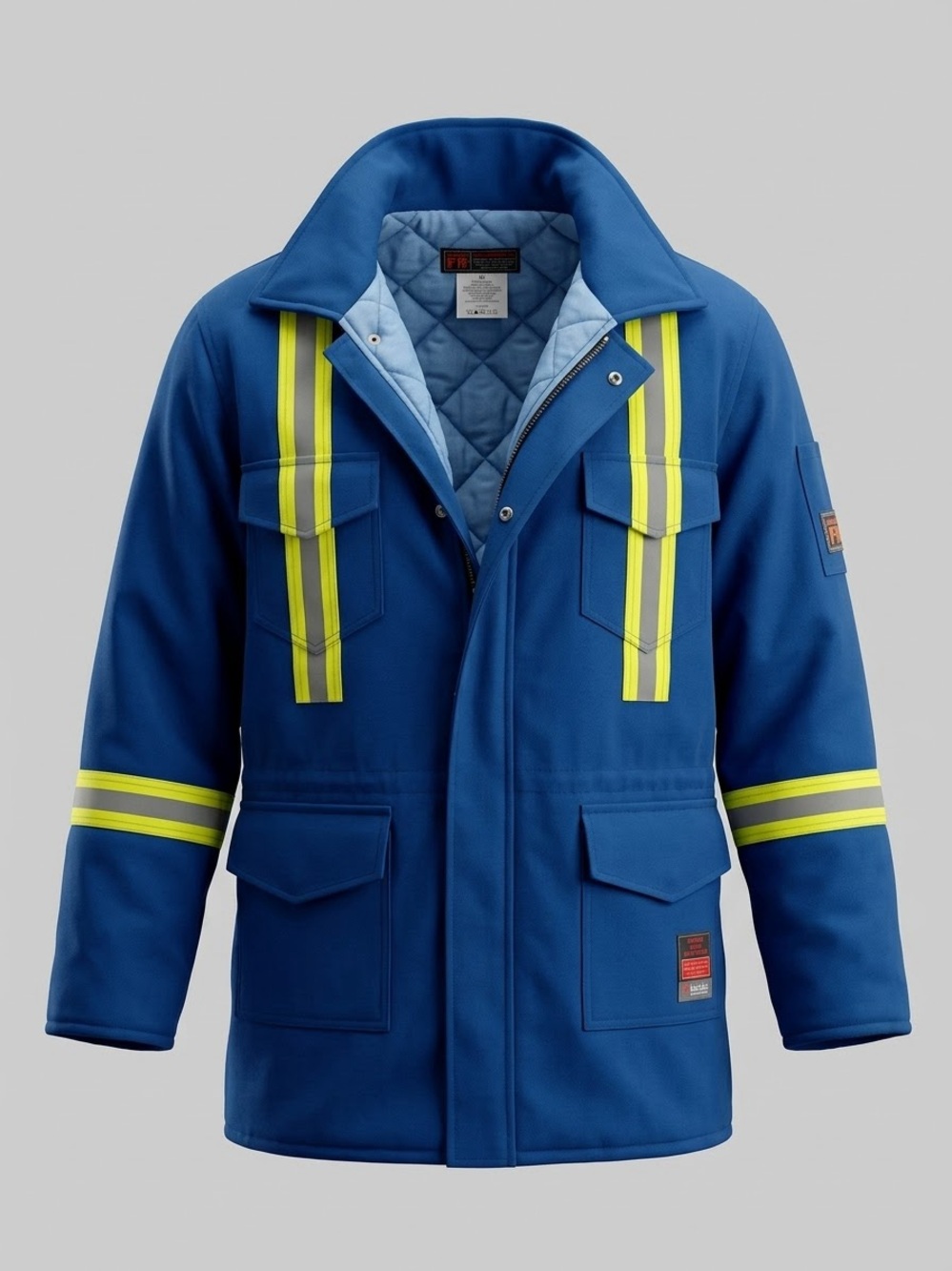 Flame-Resistant All-Weather premium Parka Jacket reflective stripes